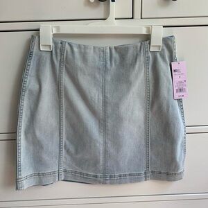 Target Light Wash Denim Mini Skirt